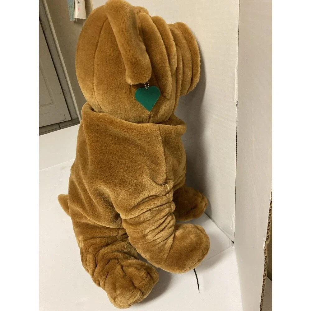 FAO Schwarz Fifth Avenue Chocolate Brown Bulldog Plush w/ Tag, Vintage 1993
